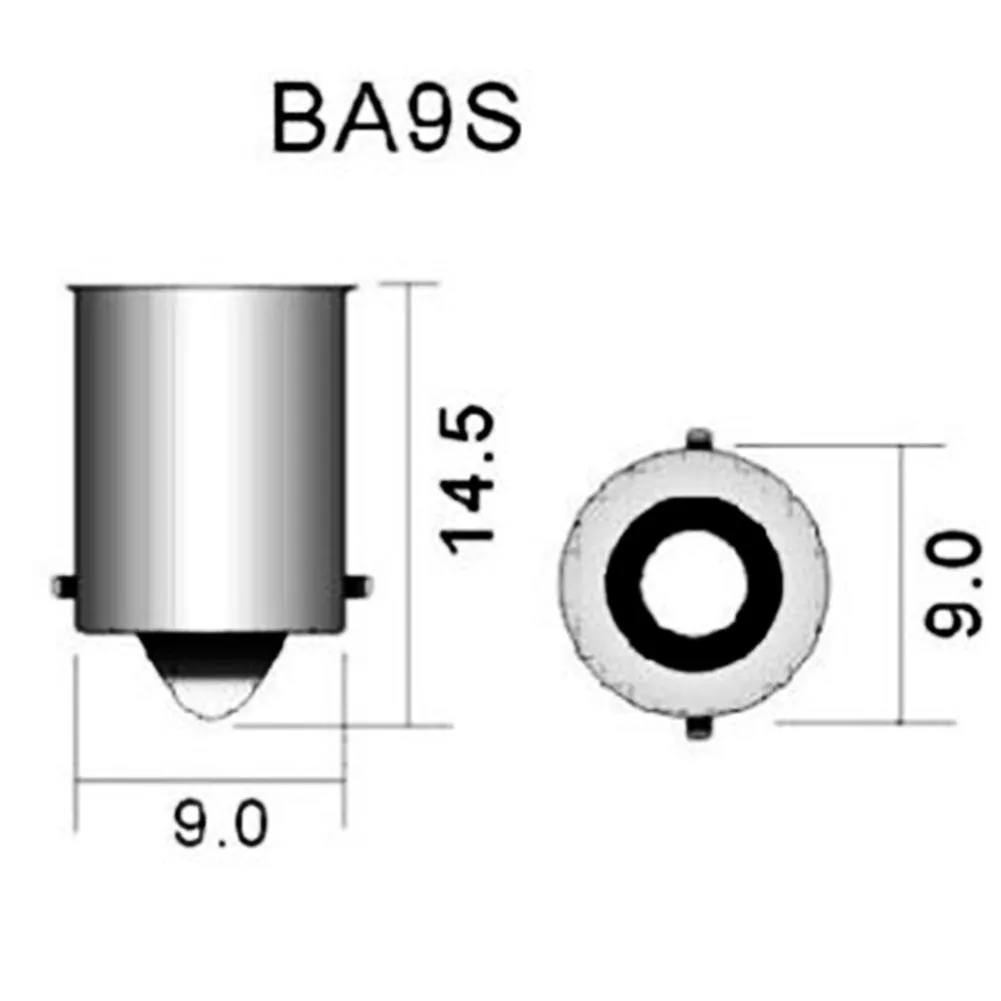 1 Pair Car Width Light Led Ba9s-7020-10 Lights 360 Degrees Beam