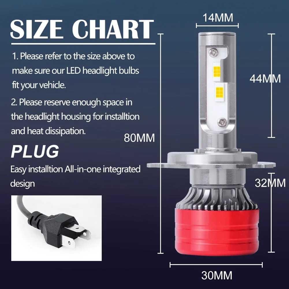 1 Pair Metal F5 Car Led Headlight Shock-proof Waterproof