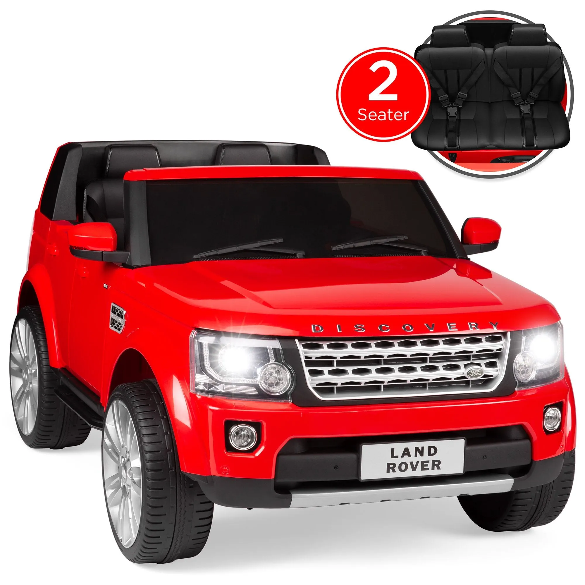 12V 2-Seater Licensed Land Rover Ride-On w/ Parent Remote Control