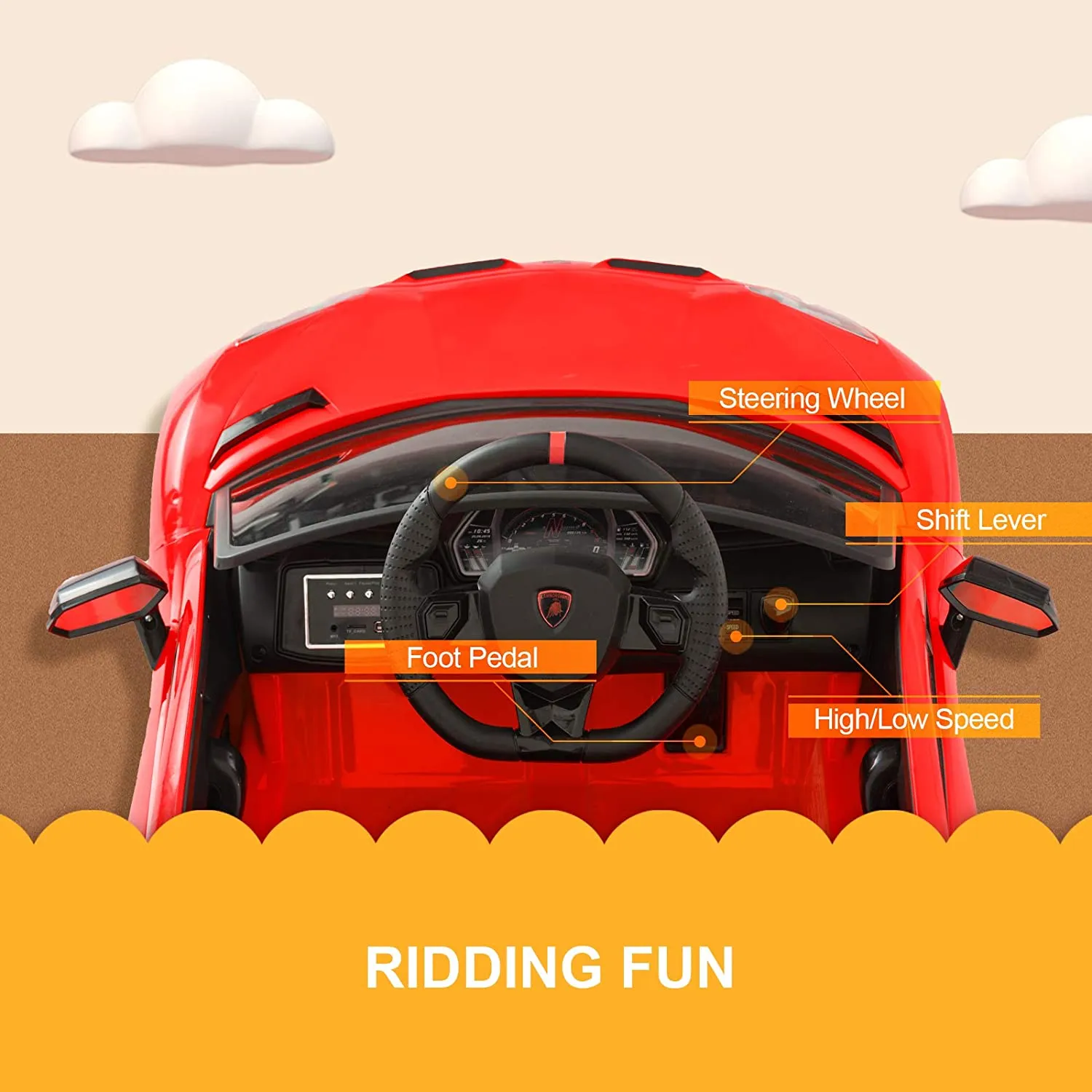 12V Kids Electric Ride On Car Lamborghini Aventador SVJ