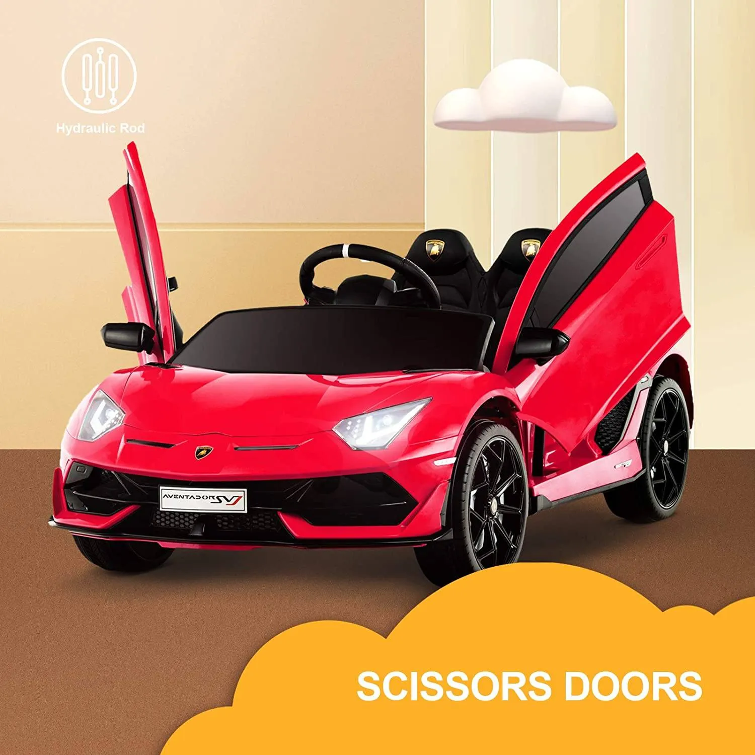 12V Kids Electric Ride On Car Lamborghini Aventador SVJ
