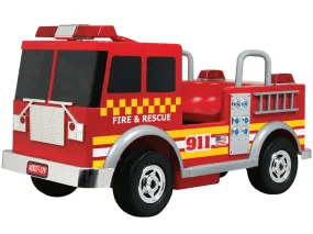 12V Super Fire Engine Ride On Truck For Kids W/PA System
