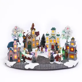 15.35 Illuminating  Moving Musical Holiday Village