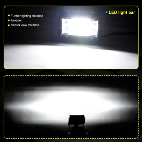2 Pcs 5 Inch 144W LED Work Light Spotlight Off-road Driving Fog
