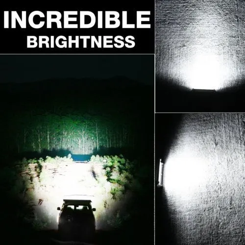 2 Pcs 5 Inch 144W LED Work Light Spotlight Off-road Driving Fog