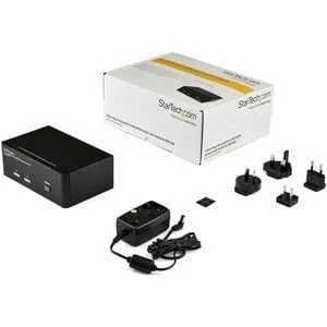 2 PORT DUAL DISPLAYPORT USB KVM SWITCH WITH AUDIO  USB 2.0 HUB