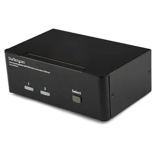 2 PORT DUAL DISPLAYPORT USB KVM SWITCH WITH AUDIO  USB 2.0 HUB