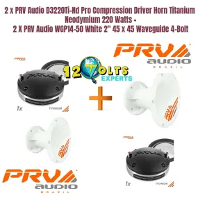 2 x PRV Audio D3220Ti-Nd Titanium Neodymium Compression Driver 2"    2 x WGP14-50 White