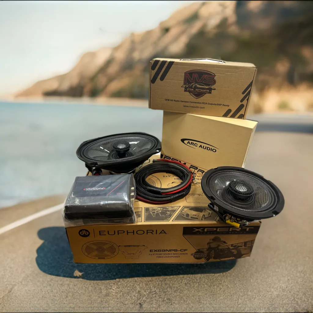 2023.5 / 2024 / 2025 Harley Davidson  4 speaker  plug and play audio package with 800 watt amp and dsp