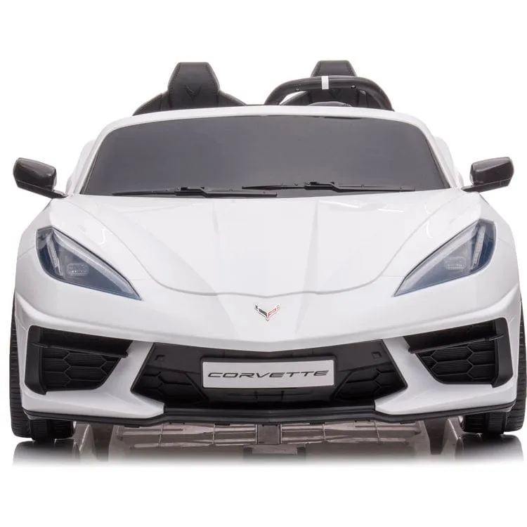 24V Corvette C8 2-Seater Ride On Car - White