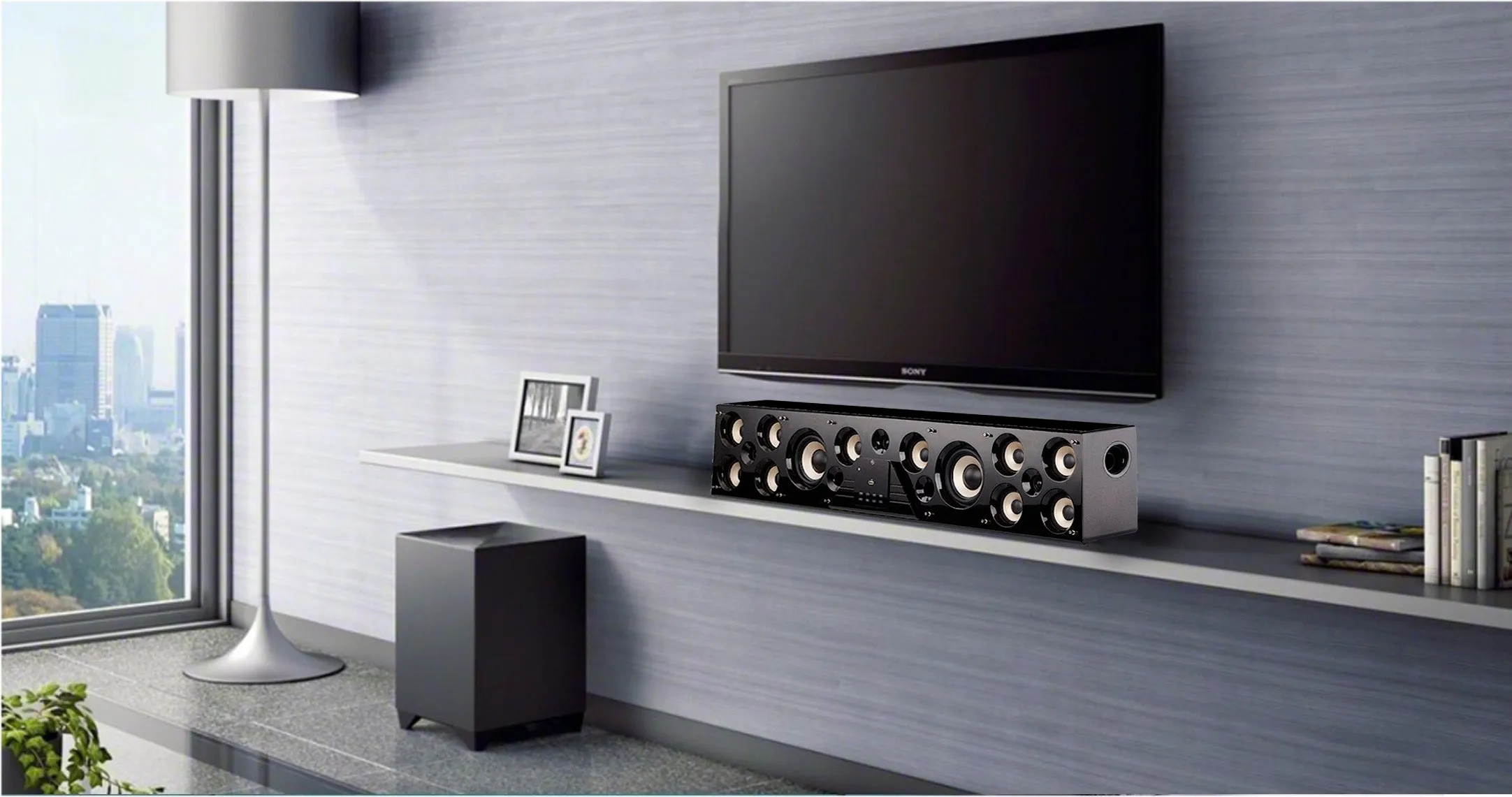 43", 15 Driver 5.1 channel All in One Home Theater Cinema Sound bar