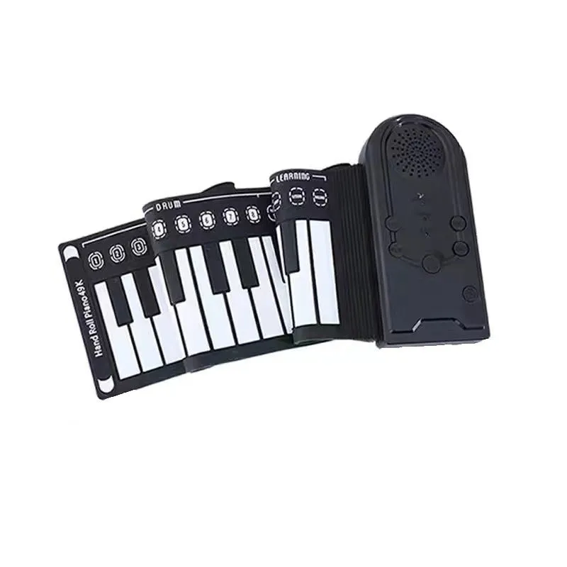 49 Key With Speaker Hand Roll Portable Folding Electronic Keyboard