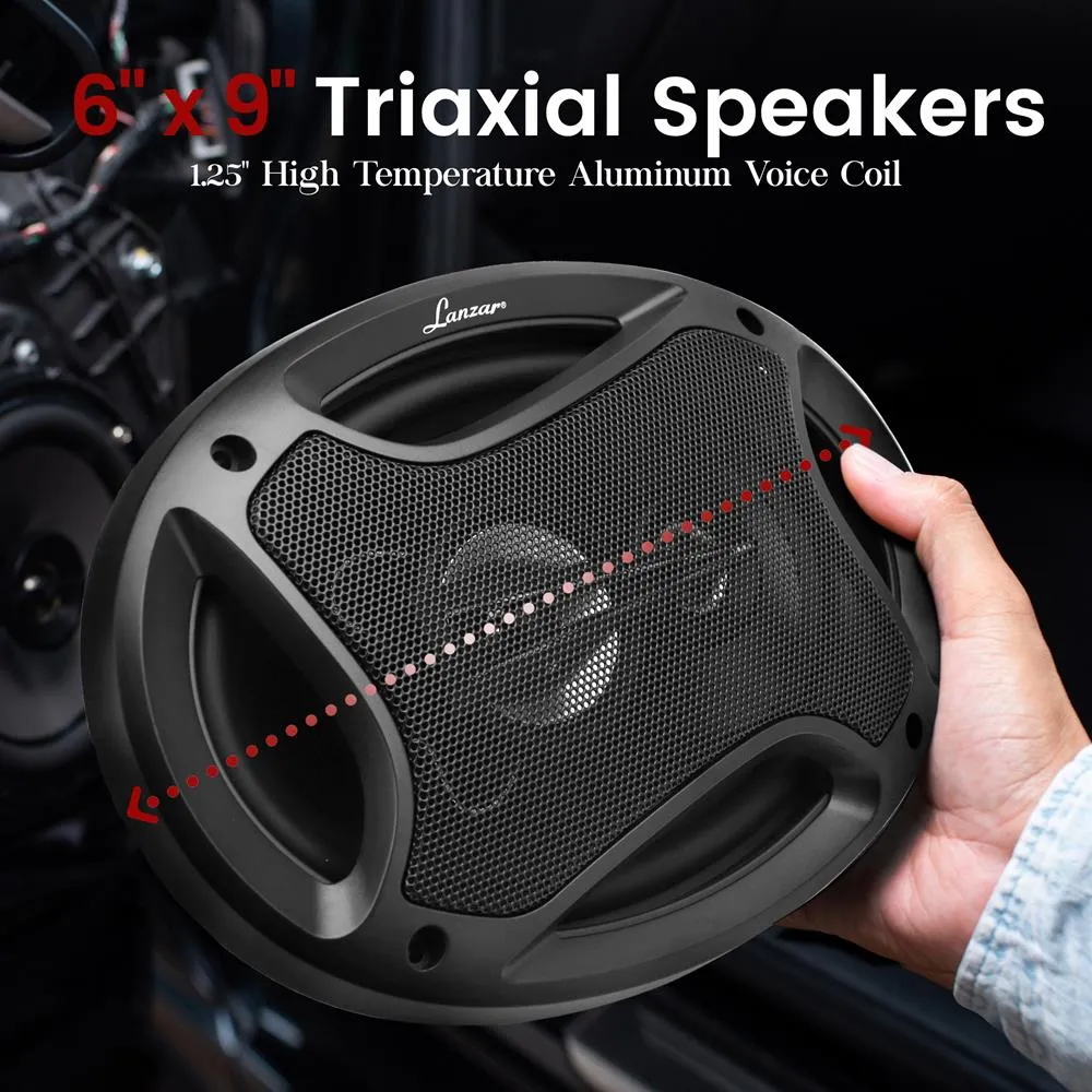 6" X 9" 600 Watts 3 Way Triaxial Speakers