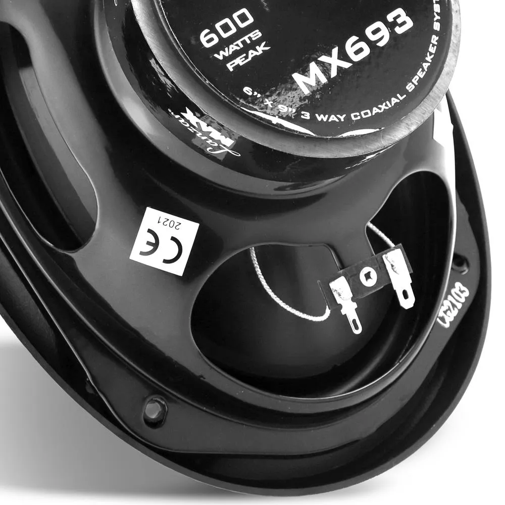 6" X 9" 600 Watts 3 Way Triaxial Speakers