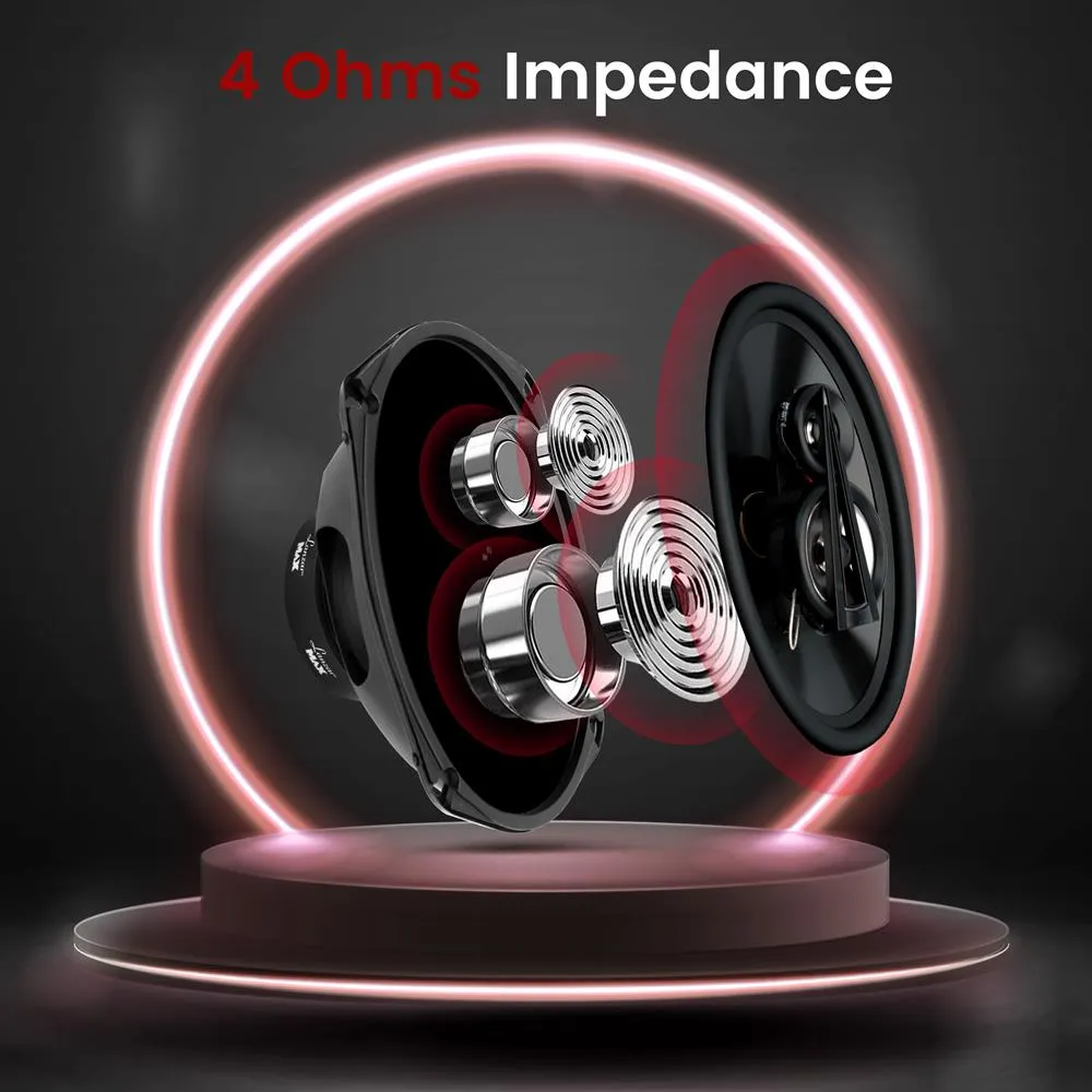 6" X 9" 600 Watts 3 Way Triaxial Speakers