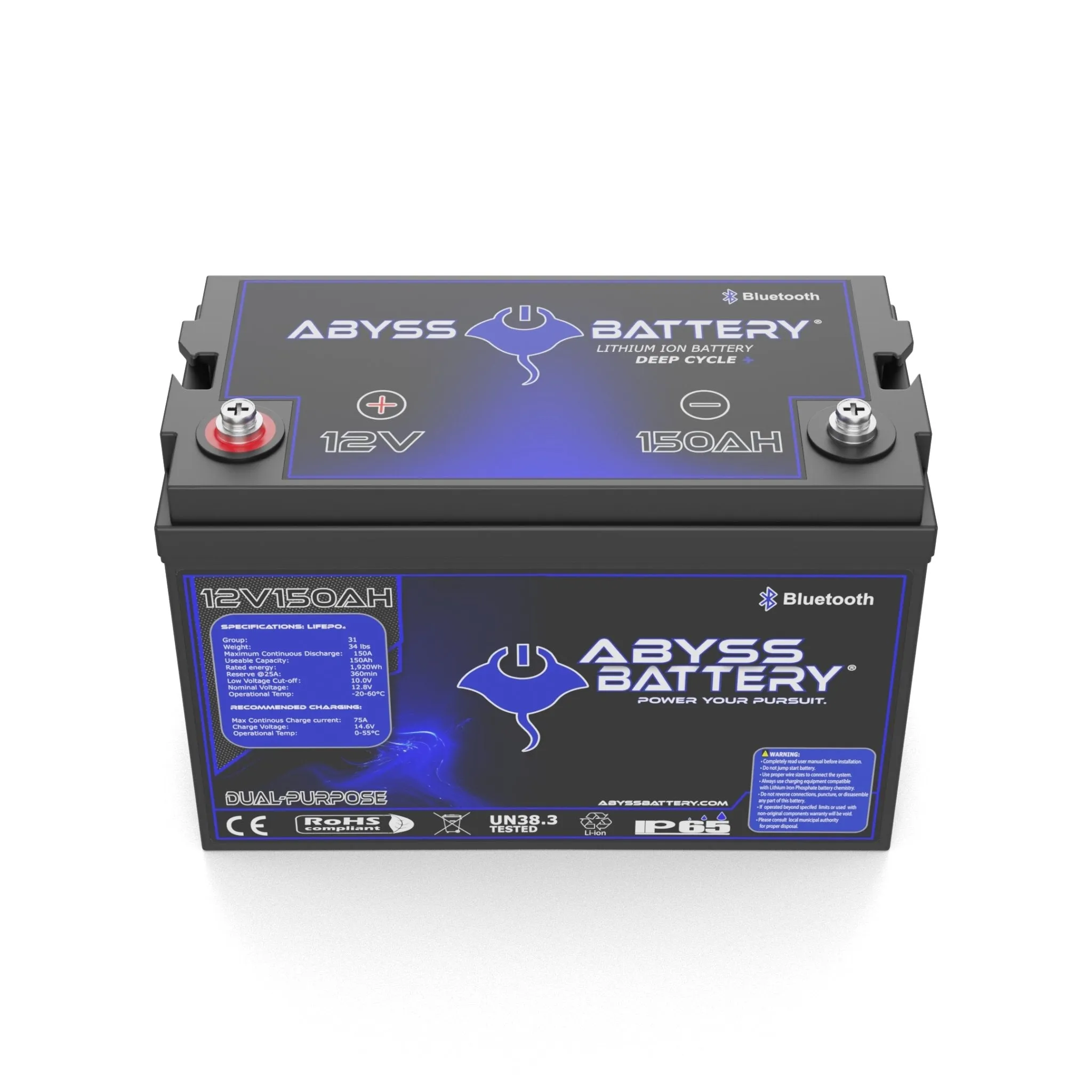 Abyss Battery® 12V 150AH Dual-Purpose Marine Lithium Battery