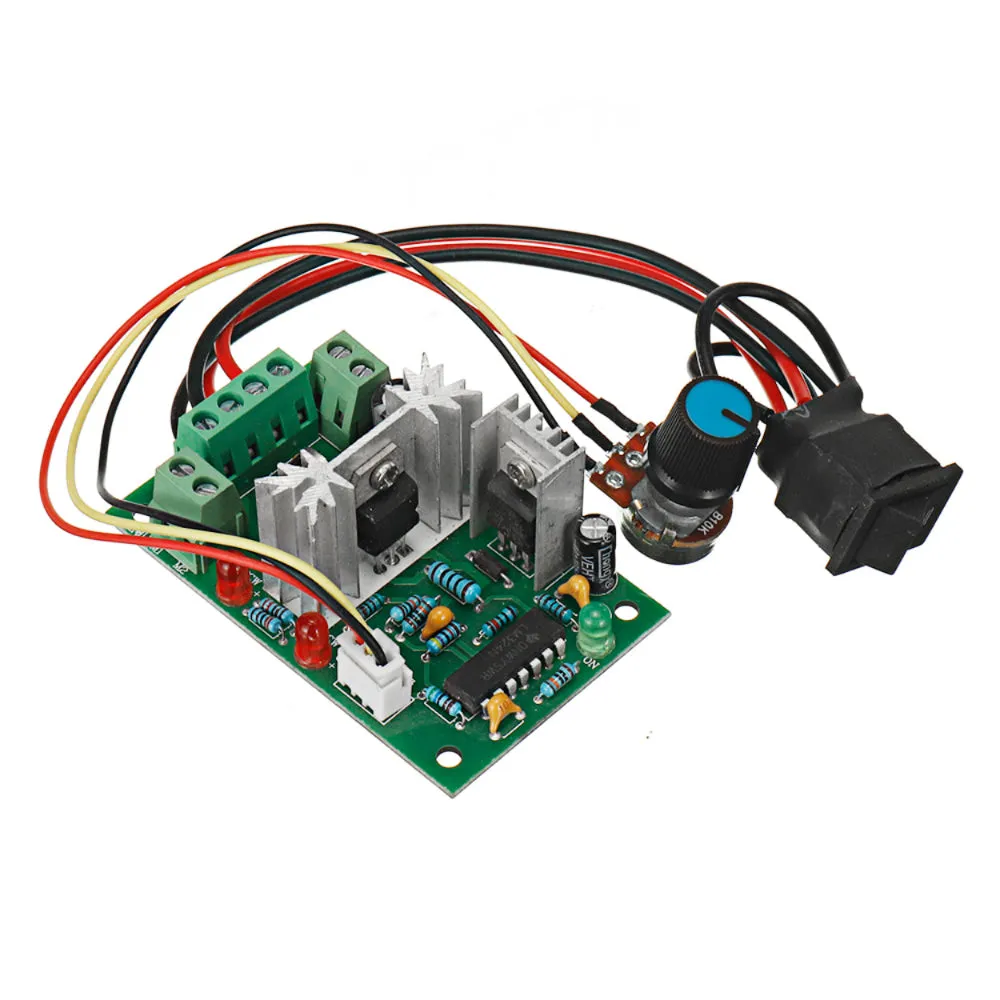Adjustable DC Speed PWM Controller 10V 12V 24V 30V Reversing Switch 120W