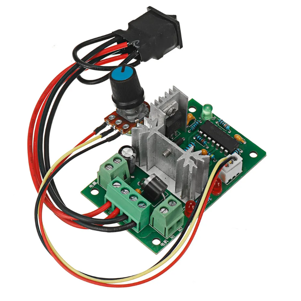 Adjustable DC Speed PWM Controller 10V 12V 24V 30V Reversing Switch 120W