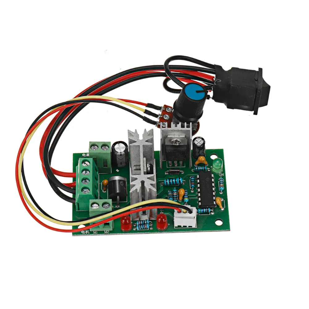 Adjustable DC Speed PWM Controller 10V 12V 24V 30V Reversing Switch 120W