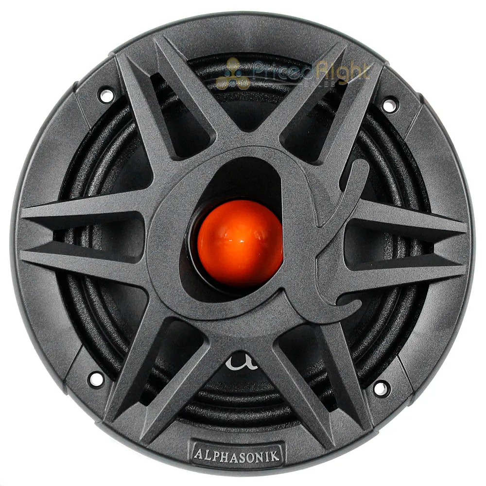 Alphasonik 6.5" Midrange Speakers 4 Ohm Neodymium Mayhem Series MPRO654 Pair