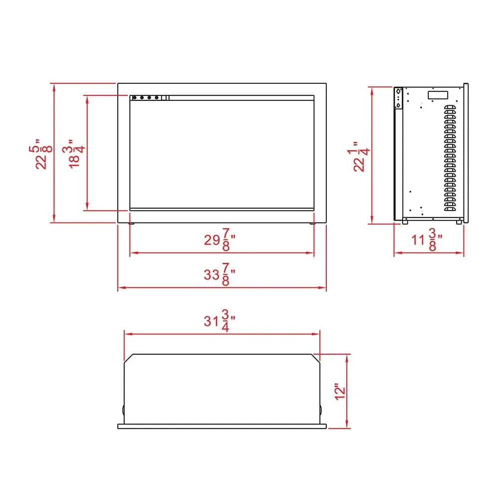 Amantii 33-In Traditional Bespoke Smart Built-In Electric Fireplace