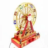 Animated Christmas Village LED Musical Ferris Wheel with Rotating Function