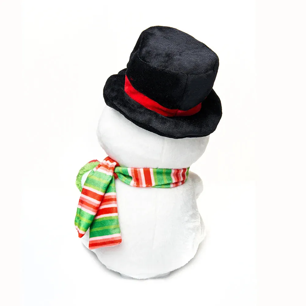 Animated Light Up Snowglobe Stormy – Singing Frosty the Snowman Plush Toy – 12"