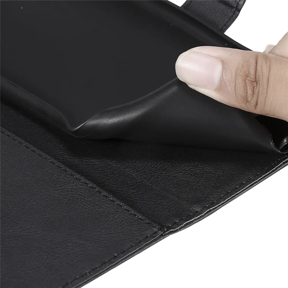 Anymob Brown Leather Case Magnetic Flip Cover Wallet Phone Protection for Huawei P Smart 2020