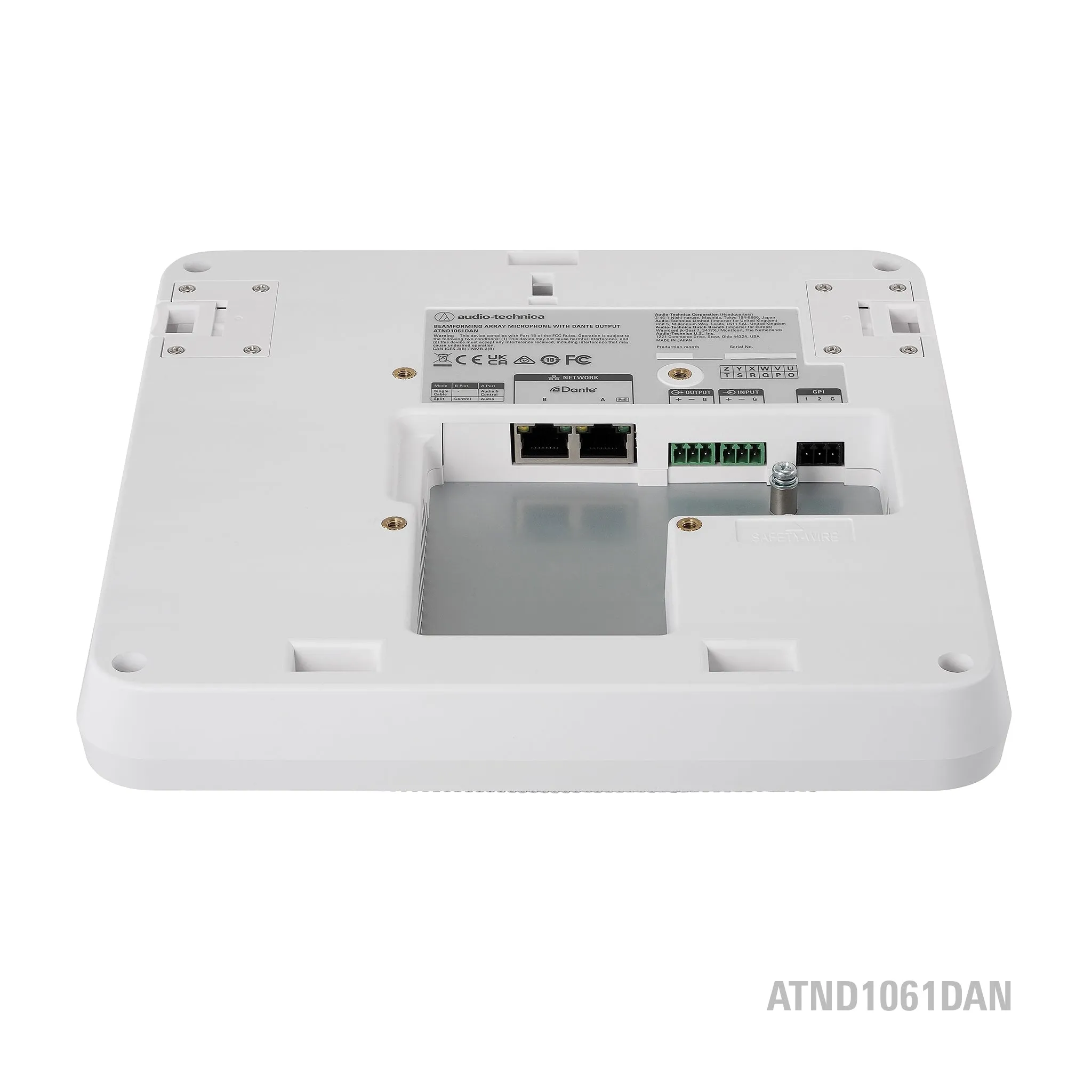 Audio Technica ATND1061DAN Beamforming Ceiling Array Microphone
