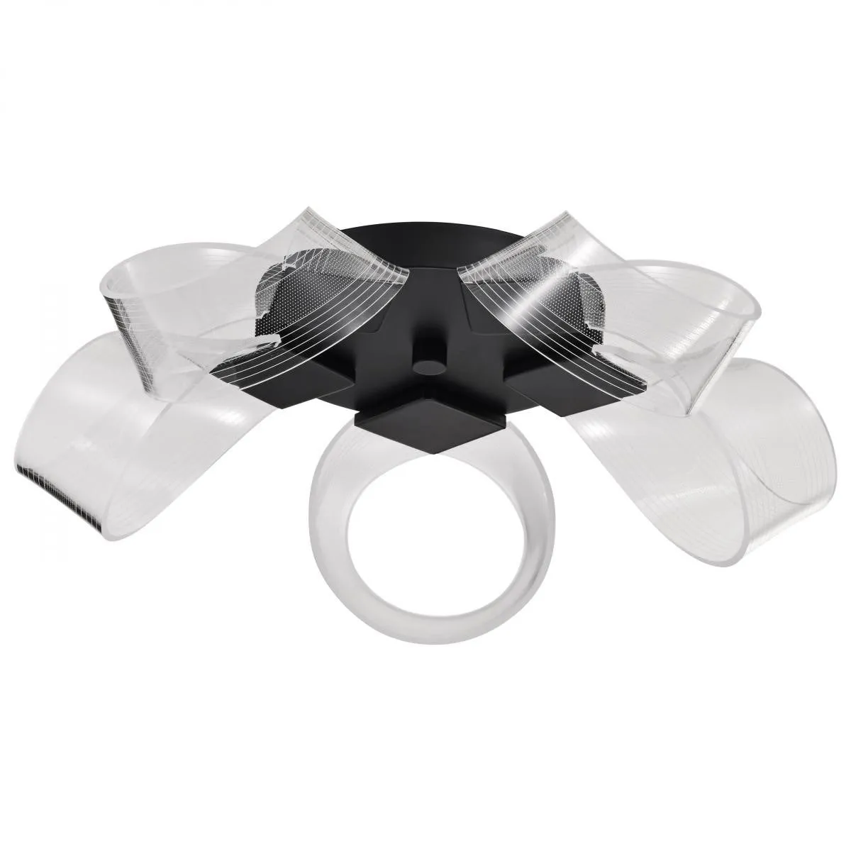 Barnett 21" LED Flush Mount Light, Matte Black Finish