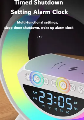Black led strip but white light|White & Black LED Light Wireless Speaker