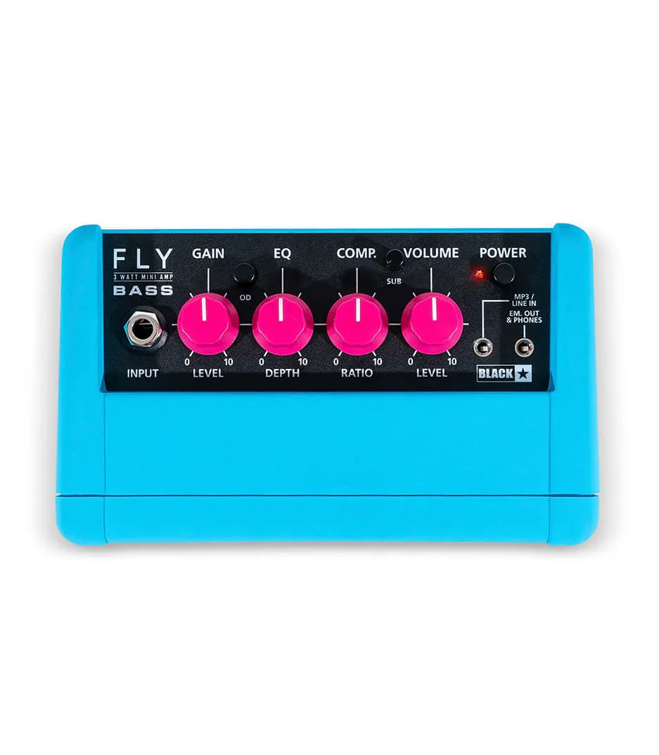 Blackstar Fly 3 Limited Edition Neon Blue 3 Watt Mini Bass Combo Amplifier