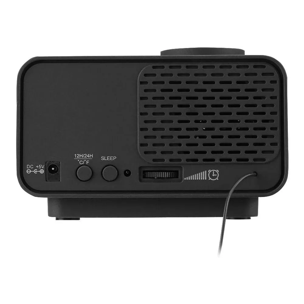 Brightness Adjustable LED Digital Alarm Clock Radio- USB Plugged in