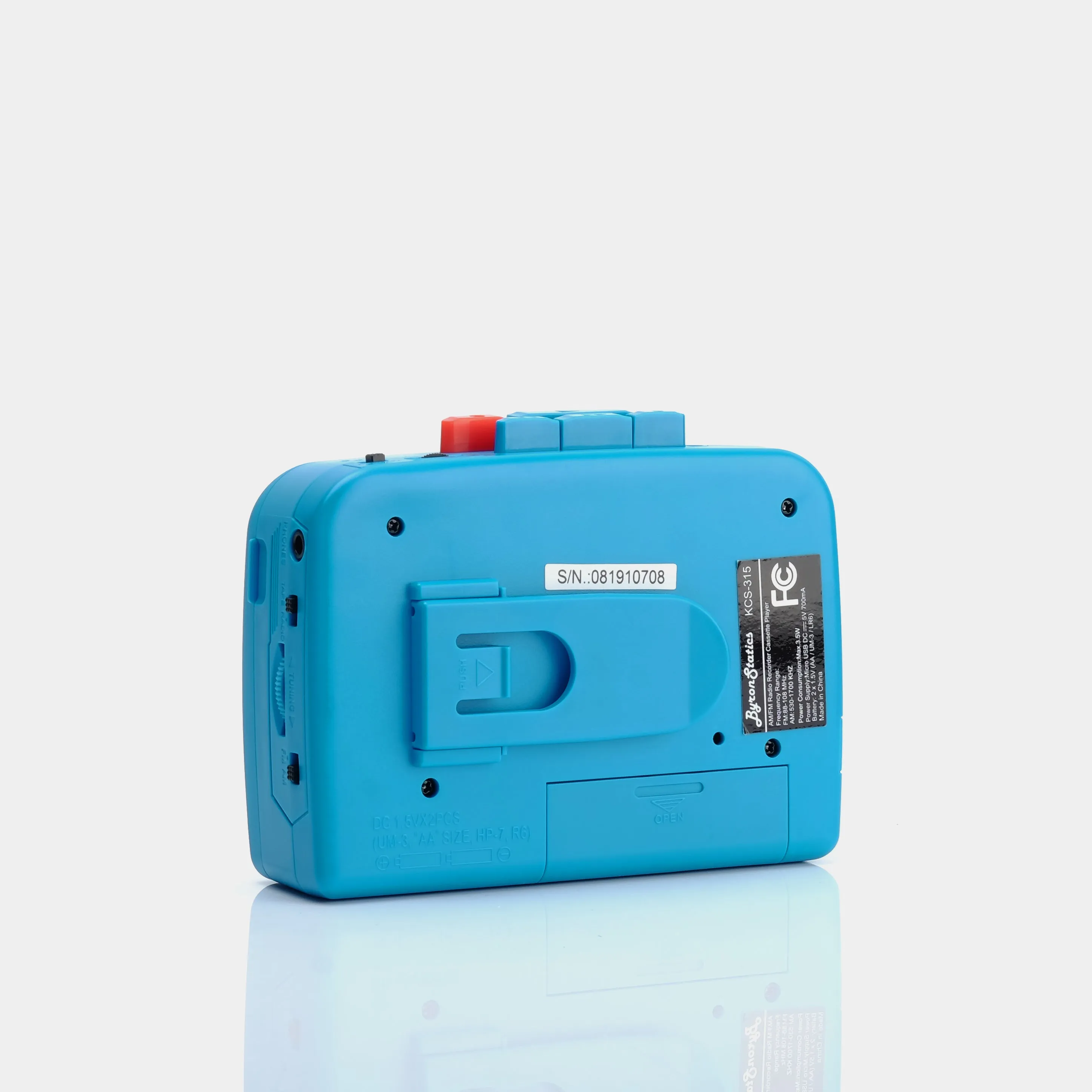 Byron Statics Teal Portable Cassette Player with Speaker