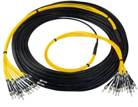 Camplex 12-Channel LC-Single Mode Tactical Fiber Optical Snake- 1500 Foot