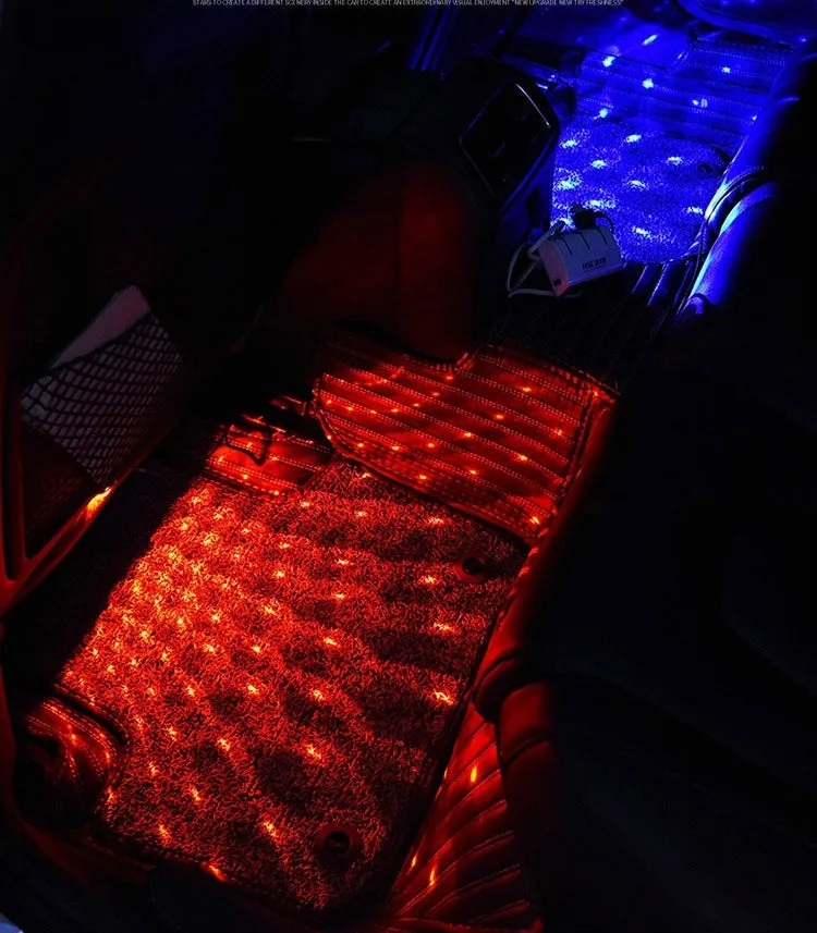 Car Led Lights Decoration 7 Different Color Lights With 1.8m Long