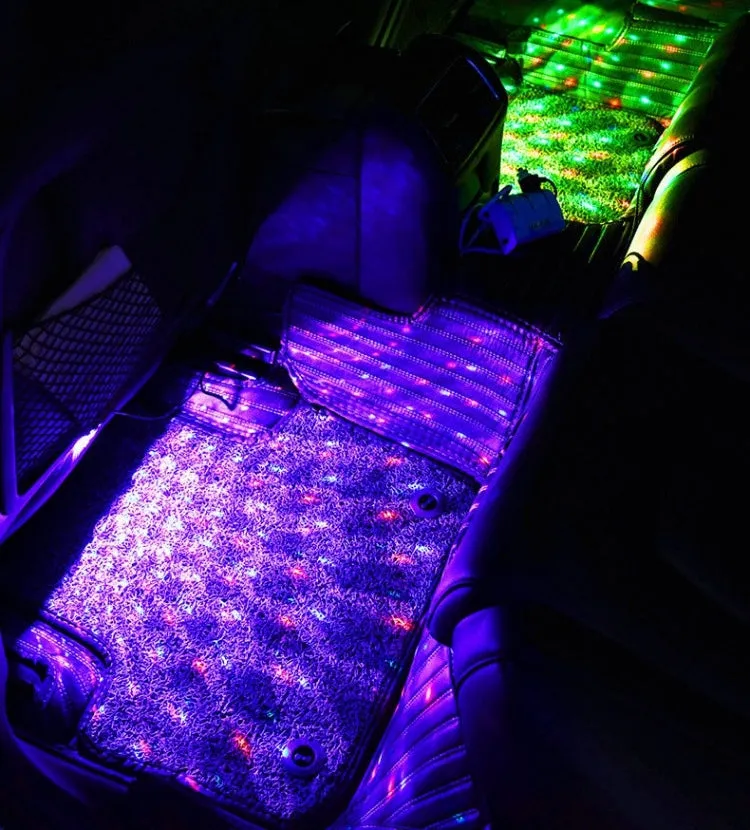 Car Led Lights Decoration 7 Different Color Lights With 1.8m Long