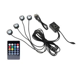 Car Led Lights Decoration 7 Different Color Lights With 1.8m Long