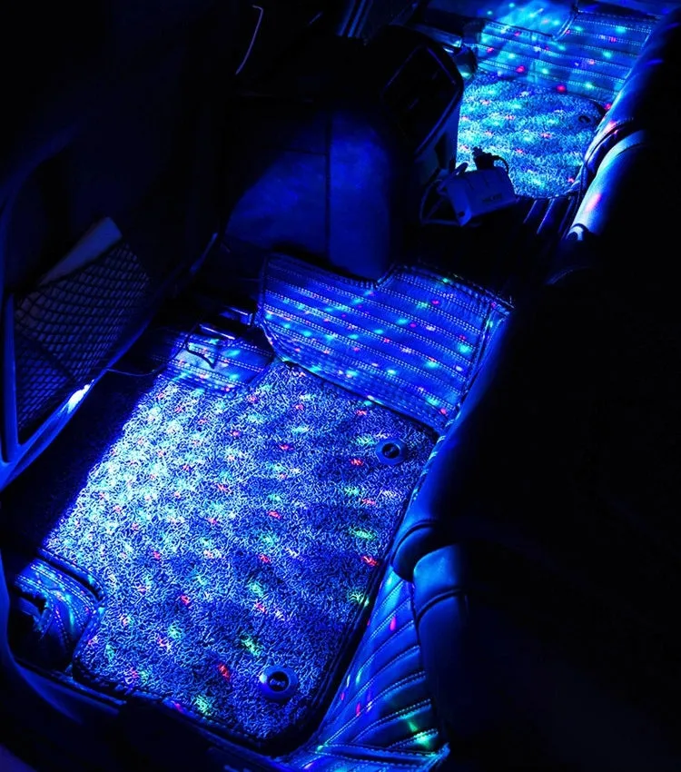 Car Led Lights Decoration 7 Different Color Lights With 1.8m Long