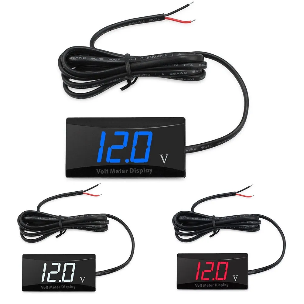 Car Voltmeter 8V-16V Led Digital Display Battery Detection