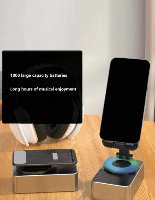 cell phone stand with wireless bluetooth speaker|2-in-1 Phone Holder And Speaker