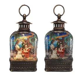 Christmas Holy Family Musical Snow Glitter Water Lantern