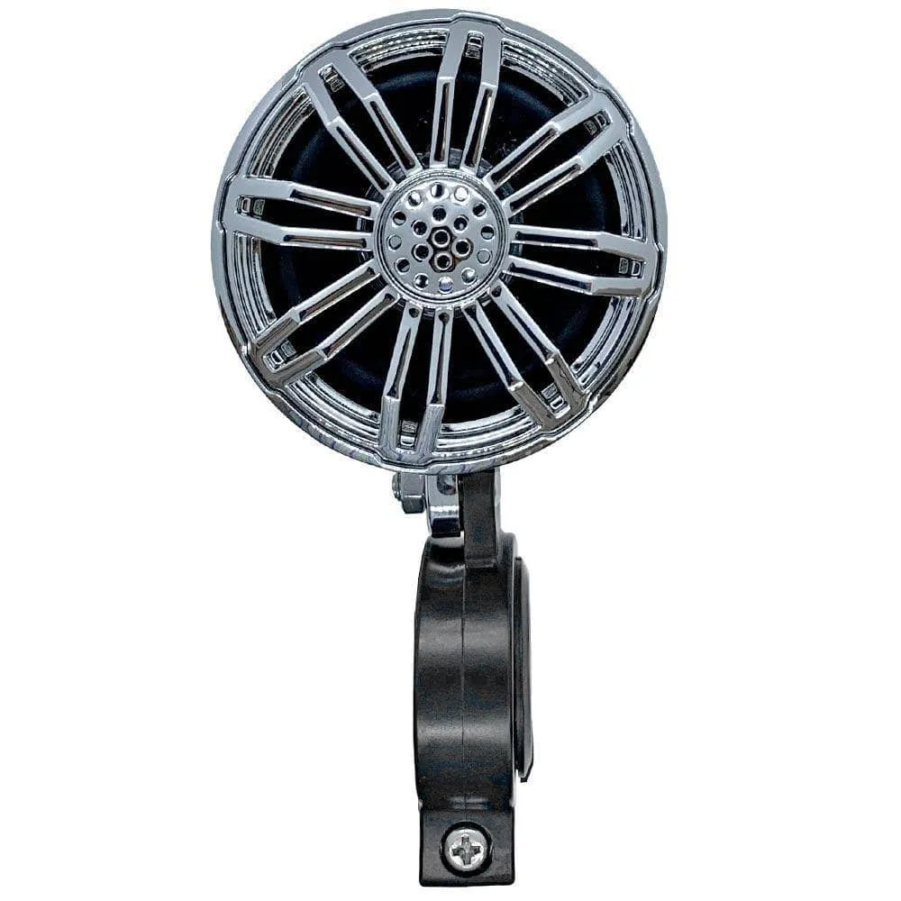 Chrome 2.25" Waterproof Speakers for Powersports, Watercrafts, ATV Vehicles, Motorcycles, Golf Carts