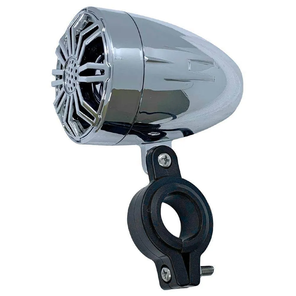 Chrome 2.25" Waterproof Speakers for Powersports, Watercrafts, ATV Vehicles, Motorcycles, Golf Carts