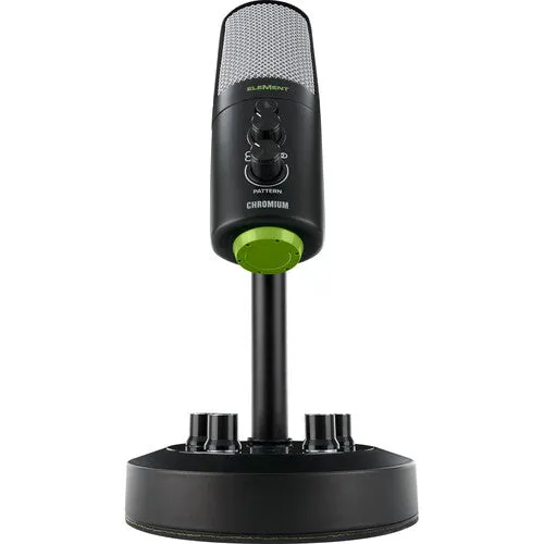 CHROMIUM Premium USB Condenser Microphone with Built-in 2-Channel Mixer