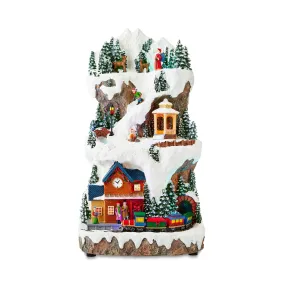 cozy Musical Christmas Village Mountain Scene, Multicolor, 15.7 in, by