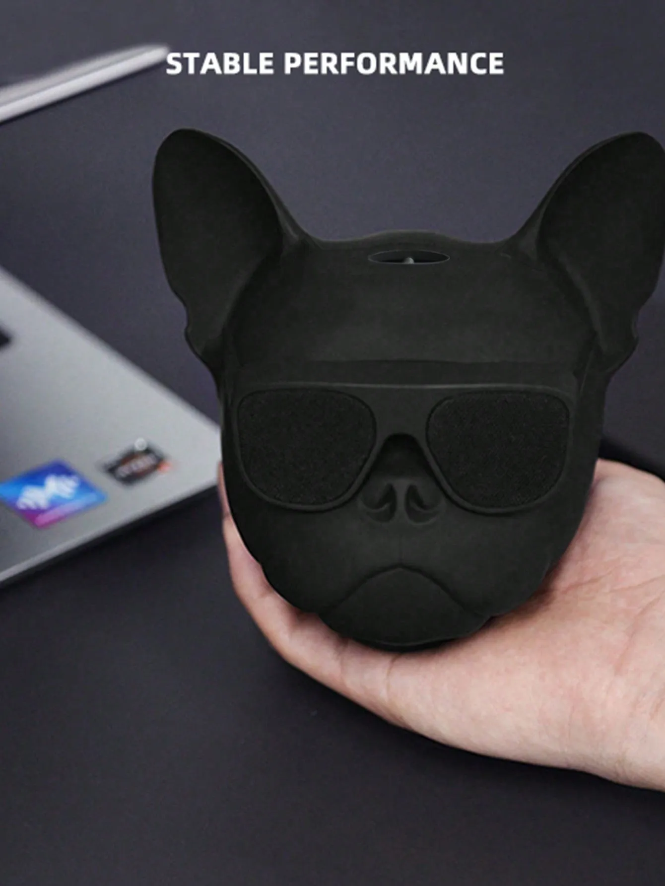 Creative Puffer Dog Design Wireless Speaker Touch Dog Head