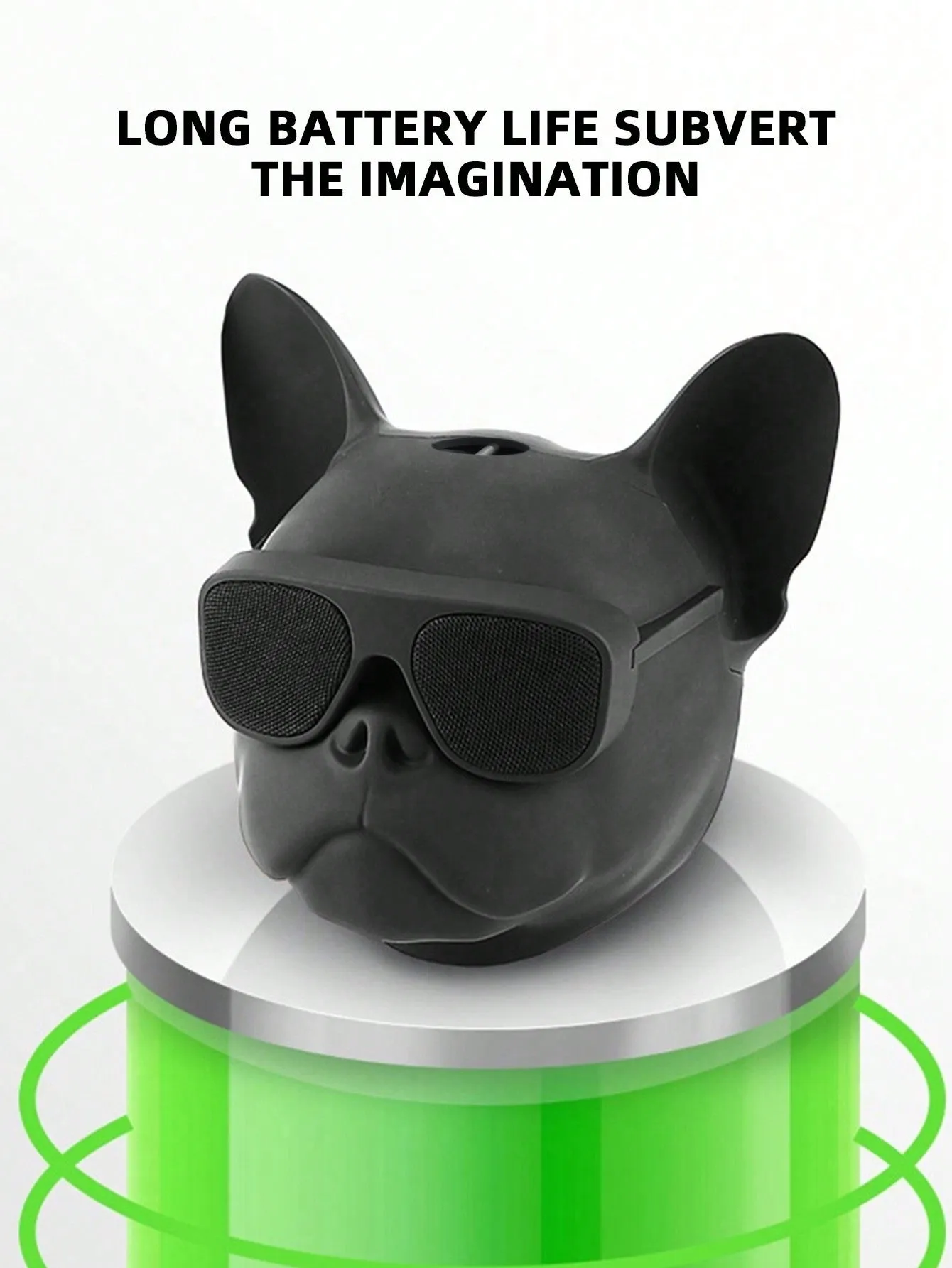 Creative Puffer Dog Design Wireless Speaker Touch Dog Head