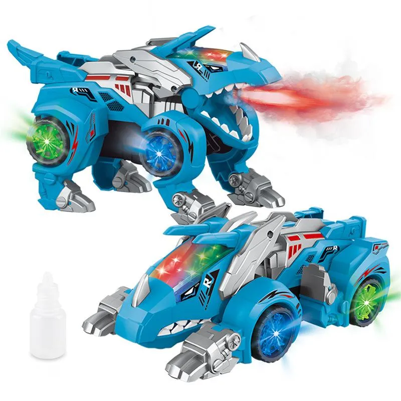 Dinosaur Transformer Car Toy with LED Light and Music