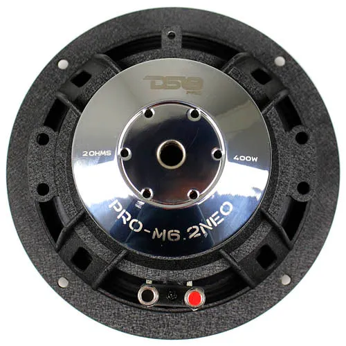 DS18 Pro 6.5" Mid Range Speaker Water Resistant 400 Watts 2 Ohm PRO-M6.2NEO